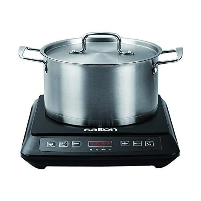 Salton Portable Induction Cooktop 1500 Watts Single Countertop Burner 8 Cooking Levels (60 degreesC to 240 degreesC) Cool-Touch Surface Timer with Auto Shut-Off 100% Canadian-owned & operated by Salton - Image 4