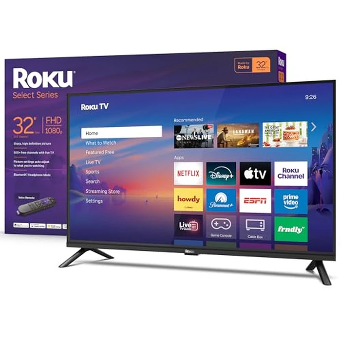 Roku Smart TV 2026 - 32-Inch Select Series, 1080p Full HD TV - Roku TV with Voice Remote - Flat Screen LED Television with Wi-Fi for Streaming Live Local News Sports & Movies, Bluetooth Headphone Mode by Roku - Image 1