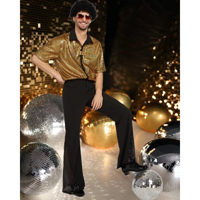 minkasic Mens 70's Disco Outfit Retro 70s Mens Costume for Adults Perfect 70's Theme Clothes for Parties by minkasic - Image 2