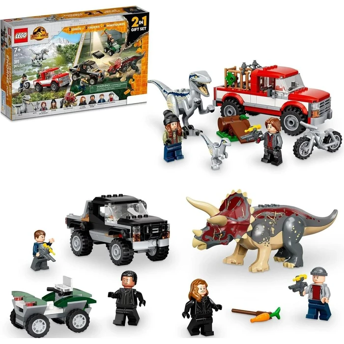 Lego Jurassic World Dinosaur Combo Pack 2-in-1 Triceratops and Velociraptor Gift Box Set - Default by Lego - Image 3