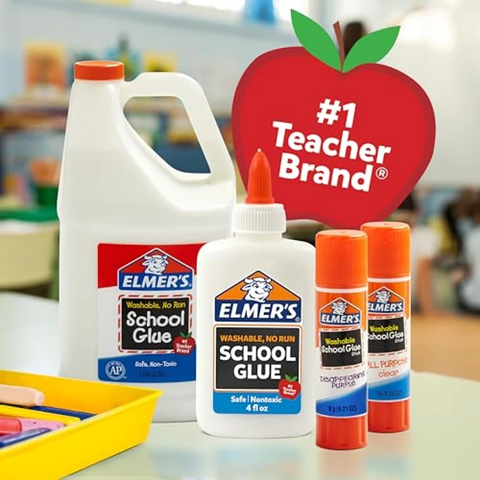 Elmer's Disappearing Purple School Glue Sticks, Washable, 7 Grams, 60 Count - Poster, Vision Board, Back to School Supplies, #1 Teacher Brand by Elmer's - Image 3