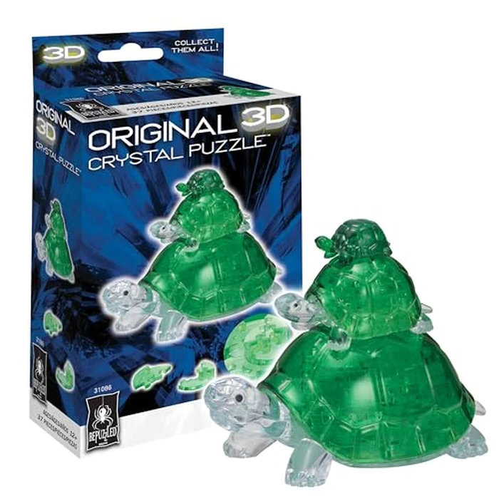 BePuzzled | Turtles Original 3D Crystal Puzzle, Ages 12 and Up, Green by Bepuzzled - Used - Very Good condition - US$12.84