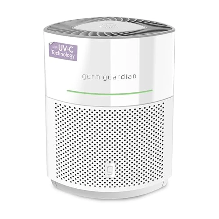 GermGuardian Airsafe+ HEPA Air Purifier for Home, Large Rooms Up To 1043 Sq. Ft. with HEPA Air Filter, UV-C Light & Air Quality Sensor, AC3000W, White by GermGuardian - Image 1