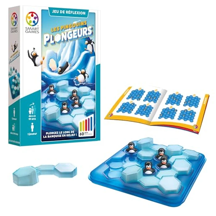 SmartGames - Les Pingouins Plongeurs - Remue-Méninges Éducatif - Jeu de logique et de Réflexion à Plusieurs Niveaux - 6 ans + - 1 joueur - 518495 by SmartGames - Image 1