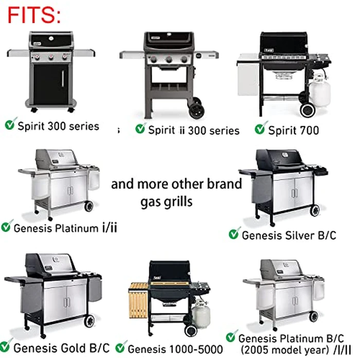 7638 7527 65906 Grill Replacement Parts for Weber Spirit Grill Grates E-310 II E-310 S-310 E-330 S-315 SP-335 GS4 Spirit 300 700 Series Weber Genesis Silver B/C Grates Genesis Gold B/C Parts by Charbrofire - Image 3