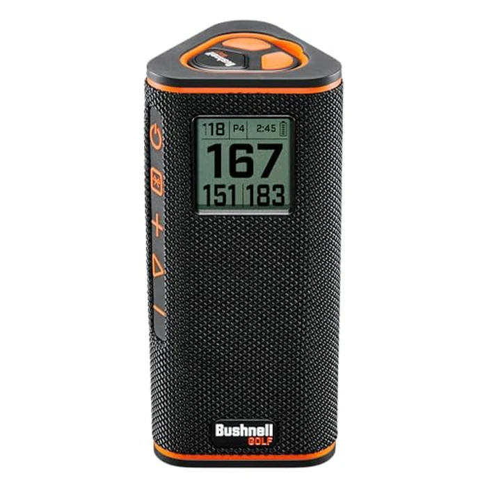 Bushnell Golf Wingman View Golf Speaker with GPS Audible & Visual Distances, Hazard Detection, Remote Control, Magnetic Cart Mount by Bushnell - Used - Like New condition - US$161.98