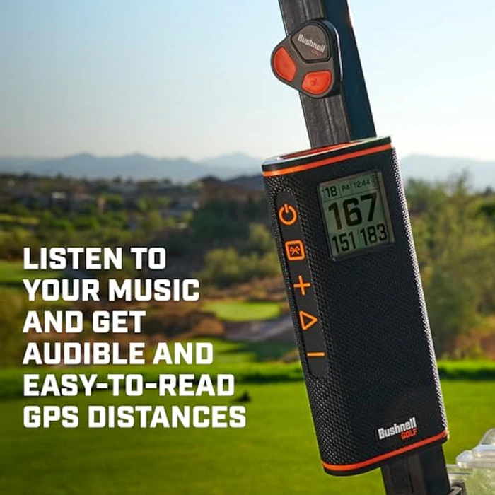 Bushnell Golf Wingman View Golf Speaker with GPS Audible & Visual Distances, Hazard Detection, Remote Control, Magnetic Cart Mount by Bushnell - Image 3
