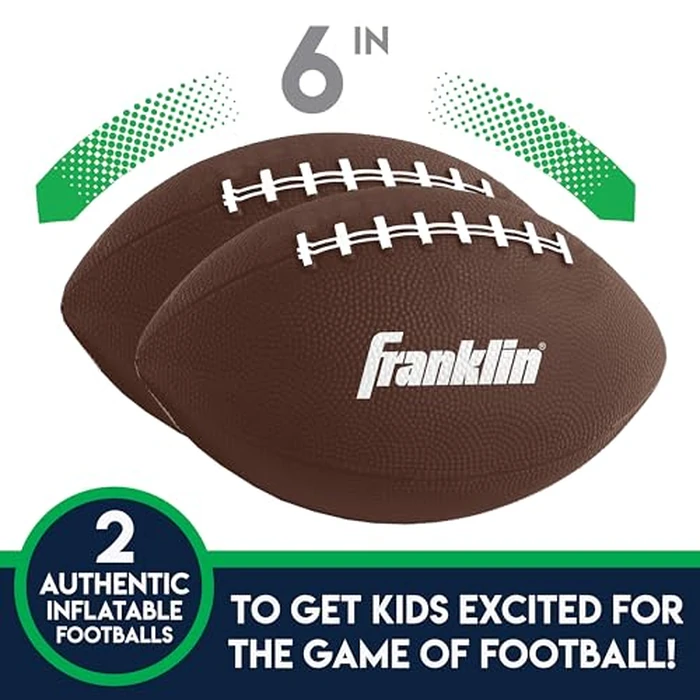 Franklin Sports Kids Football Target Toss Game with 3 Target Holes - 2 7.25" Footballs Included with Pump - 45" Tall by Franklin Sports - Image 4