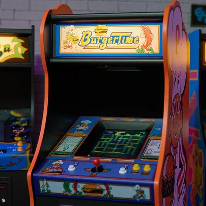 Quarter Arcades Burger Time Collector's Edition Mini Arcade - Retro 1/4 Scale Authentic Wooden Replica, Original ROM, DIP Switch Access, 5" TFT Screen for Enthusiasts [Video Game] [Video Game] by quarter arcades - Image 2