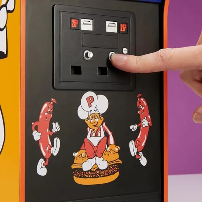 Quarter Arcades Burger Time Collector's Edition Mini Arcade - Retro 1/4 Scale Authentic Wooden Replica, Original ROM, DIP Switch Access, 5" TFT Screen for Enthusiasts [Video Game] [Video Game] by quarter arcades - Image 5