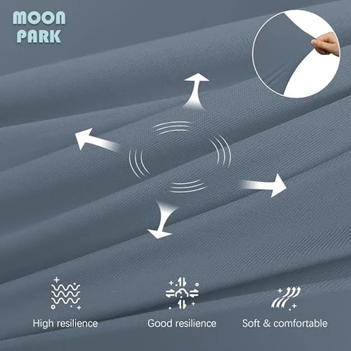 MOON PARK Pregnancy Pillows for Sleeping - U Shaped Full Body Maternity Pillow with Removable Cover - Support for Back, Legs, Belly, Hips - 57 Inch - Grey - Cooling Cover by MOON PARK - Image 5
