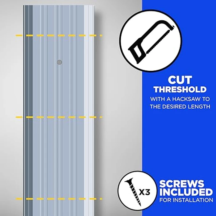 M-D Building Products 68387 Aluminum Commercial Flat-Profile Threshold: Durable and Sleek Entryway Access Solution Draft Protection (5 in. x 1/4 in. x 36 in.) (Silver) by M-D Building Products - Image 6