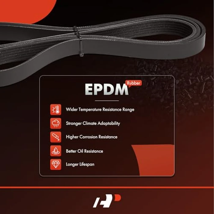 A-Premium Engine Serpentine Drive Belt Compatible with Ford, Subaru, Kia, Lincoln, Chevy, GMC, Isuzu, Mercury & Renault Cars - F-250, F-350, Taurus, E-350 Econoline, Outback, Crosstrek, Legacy & More by A-premium - Image 3