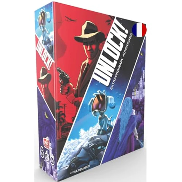 Unlock! - Aventures Extraordinaires (Français) - Jeux de Cartes - Coopératif/Escape Room - Plongez Dans Trois scénarios captivants - 10ans et+ - 1 à 6 Joueurs - 60 Minutes - Créé par Asmodee by Asmodee - Image 1