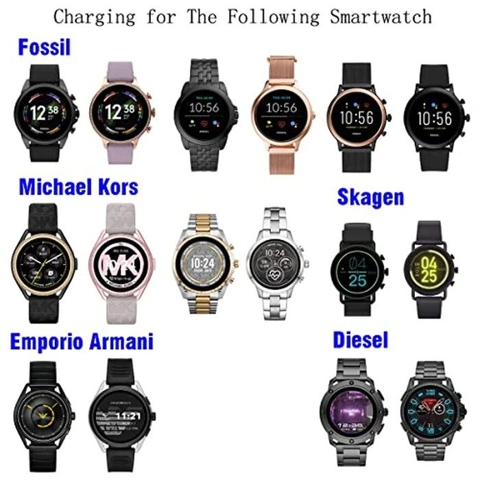 Fossil Gen 5/4 Charger,Charging Dock for Fossil Julianna Carlyle,Sport,Emporio Armani,Michael Kors Runway,Skagen Falster 2,Kate Spade Scallop 2,Misfit Vapor 2,Diesel Diesel Guard 2.5 Soarking by Soarking - Image 2