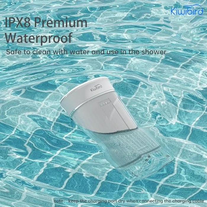 KIWIBIRD Mini Water Flosser for Travel, Ultra-Portable Cordless Oral Irrigator with UVC Light, IPX8 Waterproof 3 Modes, 230mL Teeth Cleaner for Tonsil Stones & Braces Care - Home & Travel (Green) by KIWIBIRD - Image 9