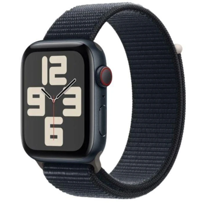 Apple Watch SE 2nd Gen (2022) (GPS) - 32GB - 44mm - Midnight Aluminum Case with Midnight Rubber Sport Loop Band - One Size by Apple - Image 2