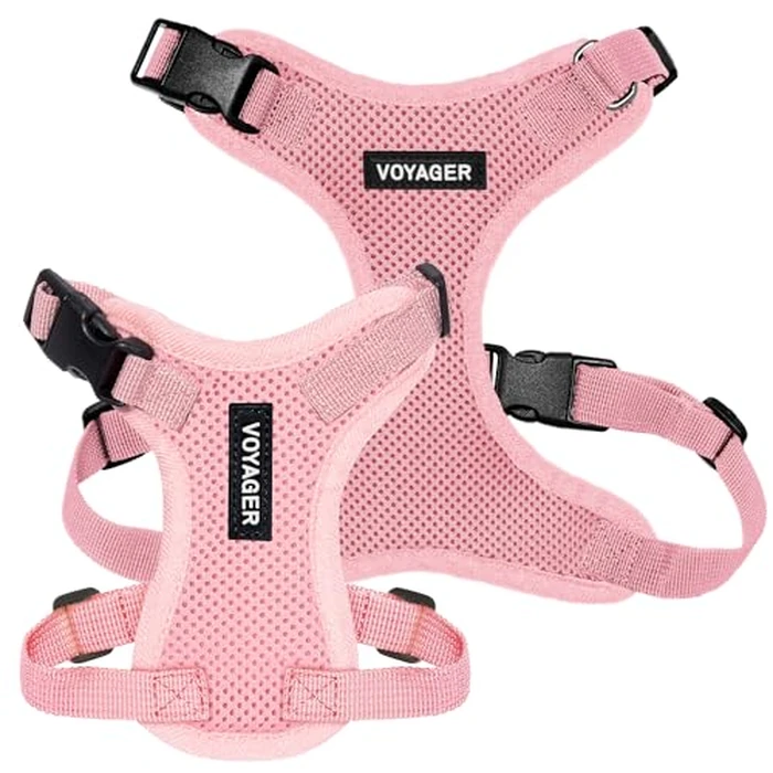 Voyager Step-in Lock Pet Harness - All Weather Mesh, Adjustable Step in Harness for Cats and Dogs by Best Pet Supplies - Pink, XL by Best Pet Supplies - Image 7