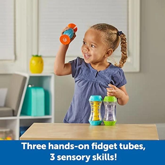 Learning Resources Sensory Trio Fidget Tubes - Sensory Toys for Toddlers, Calming Kids Fidget Toys, Classroom Calm Down Corner Supplies, Special Needs Travel Fidgets, Preschool Quiet Time Items by Learning Resources - Image 2