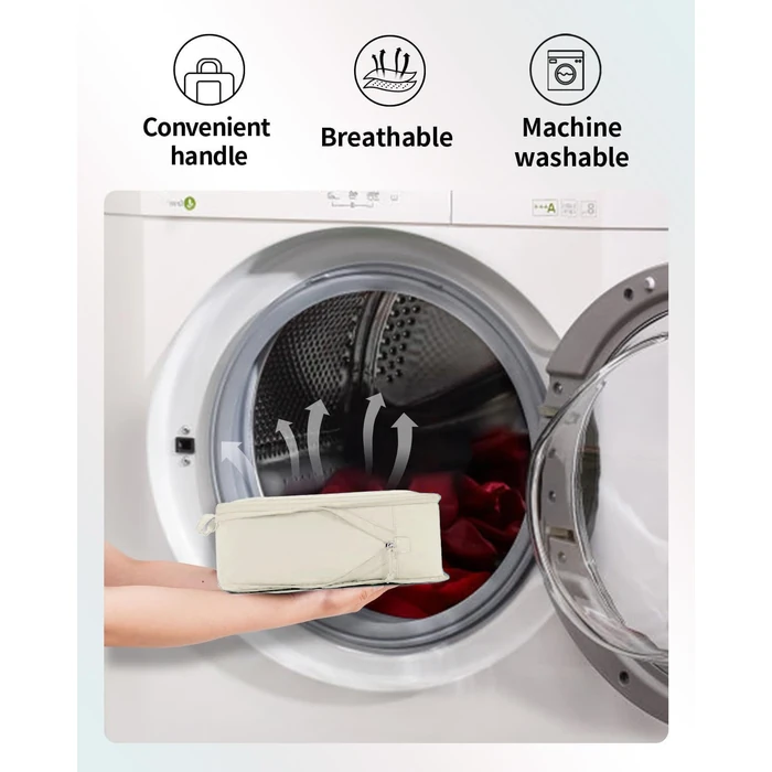 ECOHUB 5 Set Compression Packing Cubes for Suitcases Organiser Bags Set Travel Essentials with Shoe Bag for Traveling Tear-resistant Travel Accessories with ID Tag Expandable Packing Bags(Beige) by ECOHUB - Image 8