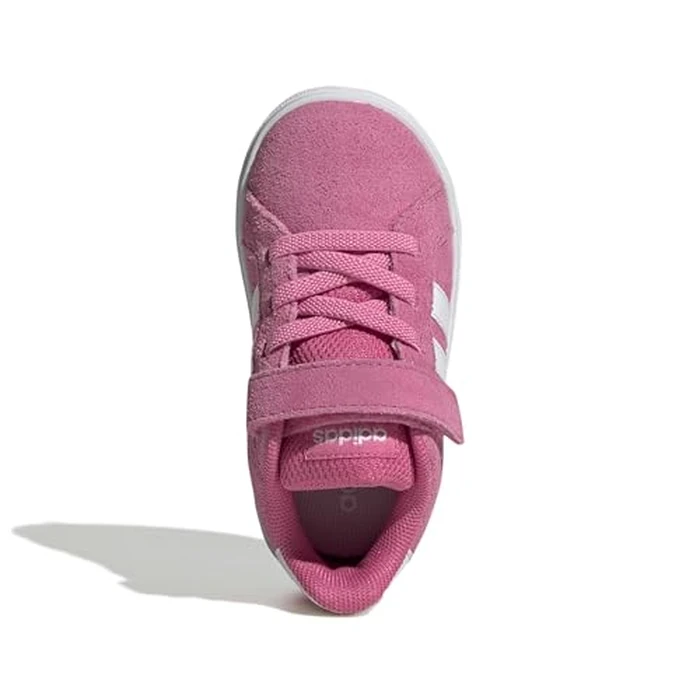 adidas Unisex-Baby Grand Court 2.0 Elastic Lace & Strap, Pink Fusion/White/White, 5 by adidas - Used - Very Good condition
