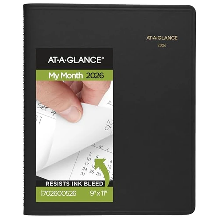AT-A-GLANCE 2026 Planner, Monthly, 15-Month, 9" x 11", Large, Black (702600526) by AT-A-GLANCE - Used - Very Good condition - CA$9.00