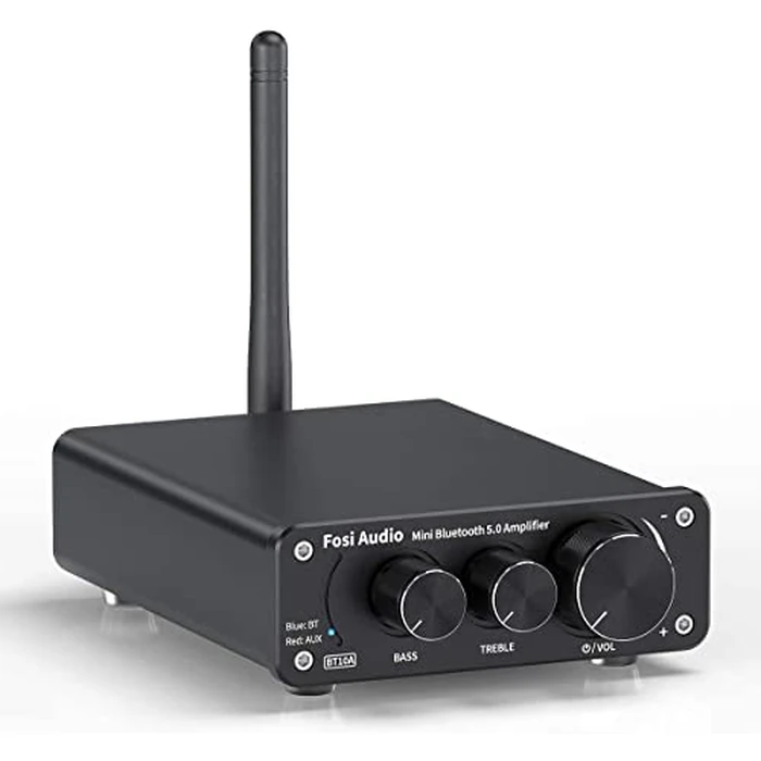 Fosi Audio BT10A Bluetooth 5.0 Stereo Audio Amplifier Receiver 2 Channel Class D Mini Hi-Fi Integrated Amp for Home Passive Speakers 50W x 2 TPA3116 by Fosi Audio - Used - Good condition - US$45.73