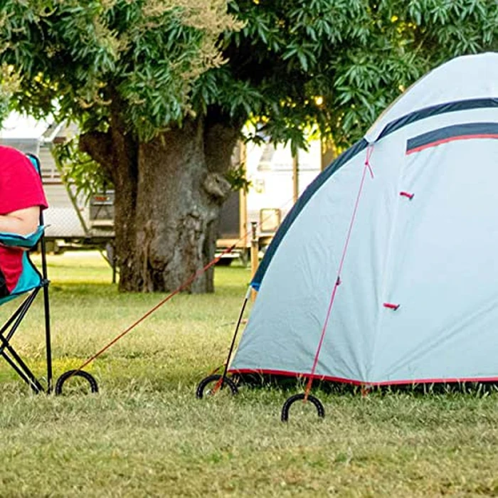 VASGOR 16” Extra Heavy Duty Trampoline Anchor Rebar Stakes U Shape, 1/2" Diameter Black Powder Coated Rebar Steel - Set of 8 Ground Anchors for Camping Tent - Garden Staples - Sharp End by VASGOR - Image 7