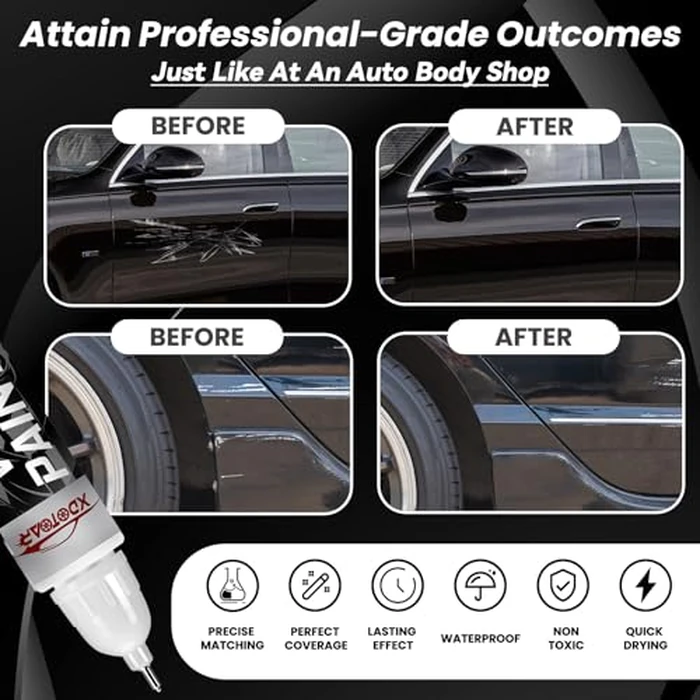 Black Touch Up Paint for Cars, Color Accurate Car Touch Up Paint, Professional Automotive Scratch Repair, Lasting Auto Scratch Remover, Quick Dry, Easy to Use, Safe and Waterproof, Versatile Use by xdotoar - Image 2