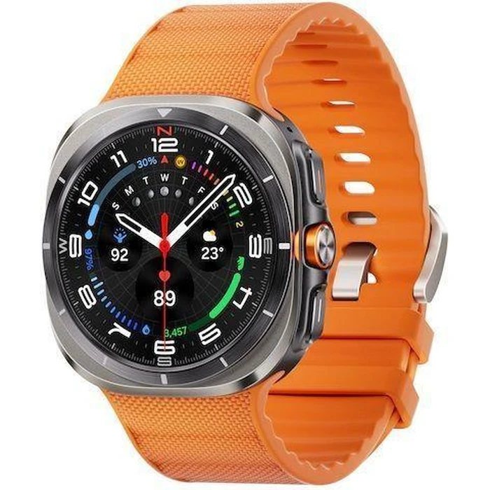 Galaxy Watch Ultra (2024) - 32GB - 47mm - Titanium Silver Titanium Case with Orange Silicone Marine Band by Samsung - Refurbished - Excellent condition - US$247.98
