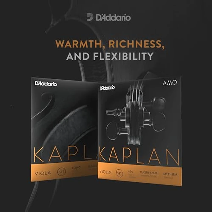D'Addario Kaplan Amo Violin Strings - Full Set - KA310 4/4M - Violin Strings - 4/4 Scale, Medium Tension by D'Addario - Image 2