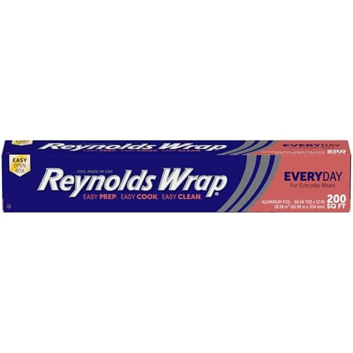 Reynolds Wrap Everyday Strength Aluminum Foil Roll, Freezer and Grill Safe, Great for Foil Packets and Home Cooking, 12 Inches Wide, 200 Total Sq. Ft. by Reynolds - Used - Like New condition - US$12.25