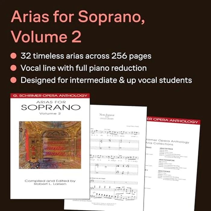 Arias for Soprano Volume 2 | G. Schirmer Opera Anthology | Voice and Piano Sheet Music Collection | 32 Lyric Soprano Arias for Singers,Performers, and Music Teachers | Vocal Music Book for Practice by G. Schirmer, Inc. - Used - Good condition