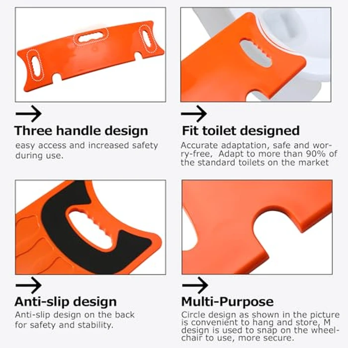 Transfer Board and Slide Board for transferring, Sliding Board Transfer to Wheelchair, Patient Transfer, Transfer Boards from Wheelchair to Car, Toilet, Tub [Patent Pending] by suboton - Image 5