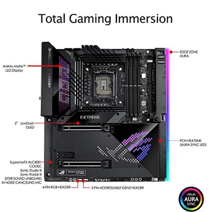 ASUS ROG Maximus Z690 Extreme(WiFi 6E)LGA 1700(Intel 12th Gen)EATX gaming motherboard(PCIe5.0,DDR5,24+1 power stages,5x M.2,PCIe 5.0 M.2,10Gb&2.5GbLAN,2xThunderbolt 4,PCIe 5.0 Hyper M.2 card bundled) by Asus - Image 3