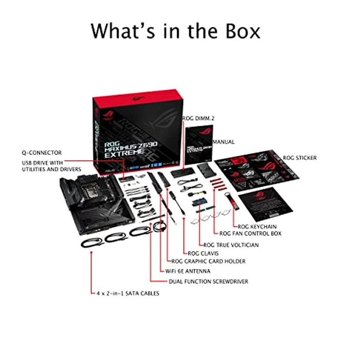 ASUS ROG Maximus Z690 Extreme(WiFi 6E)LGA 1700(Intel 12th Gen)EATX gaming motherboard(PCIe5.0,DDR5,24+1 power stages,5x M.2,PCIe 5.0 M.2,10Gb&2.5GbLAN,2xThunderbolt 4,PCIe 5.0 Hyper M.2 card bundled) by Asus - Image 7