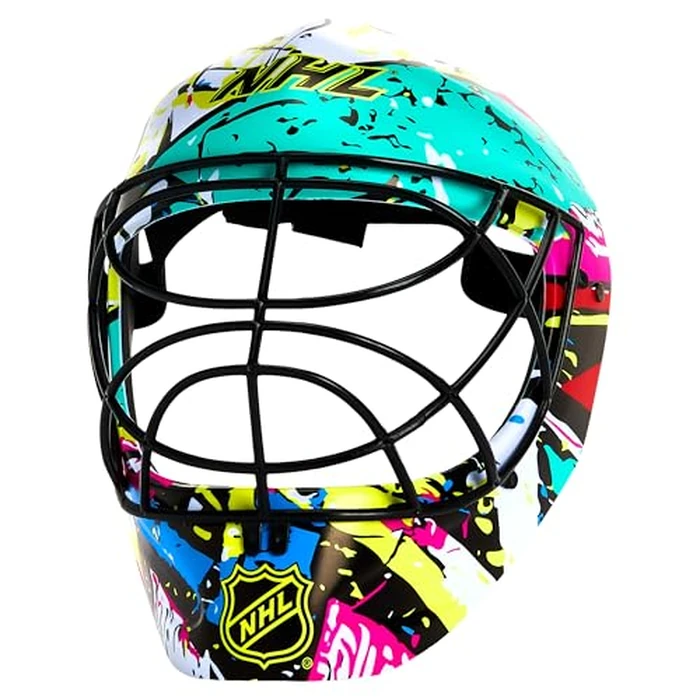 Franklin Sports NHL Youth Knee Hockey Goalie Pads + Helmet Set - Kids Knee + Mini Hockey Goalie Gear + Equipment - (2) Leg Pads, Catch Glove, Blocker + Mask Included - Graffiti by Franklin Sports - Image 8
