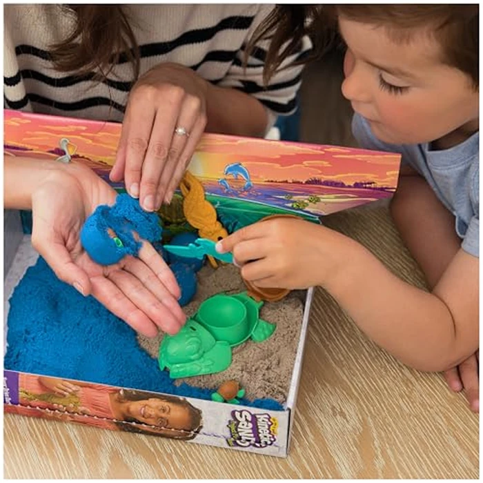 Kinetic Sand, Project Planet Turtle Beach with 14oz Play Sand, Tools & Molds, Sustainably Minded Eco Friendly Materials, Sensory Toys for Kids by Kinetic Sand - Image 7