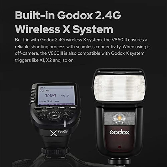 Godox V860III-C Camera Flash for Canon Camera Flash Speedlite Speedlight Light,2.4G HSS 1/8000s,480 Full-Power Flashes,7.2V/2600mAh Li-ion Battery,0.01-1.5s Recycle Time,10 Levels LED Modeling Lamp by GODOX - Image 9