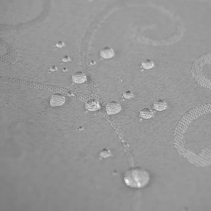 Marina Decoration Home Decor Jacquard Waterproof Thick Elegant Soft Premium Solid Damask Scroll Decorative Kitchen Table Cloth Liquid Repellent Stain Resistant Tablecloth, Silver Color Round 90 Inch by Marina Decoration - Image 5