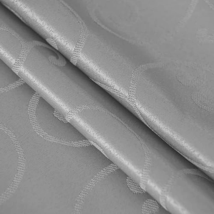 Marina Decoration Home Decor Jacquard Waterproof Thick Elegant Soft Premium Solid Damask Scroll Decorative Kitchen Table Cloth Liquid Repellent Stain Resistant Tablecloth, Silver Color Round 90 Inch by Marina Decoration - Image 6