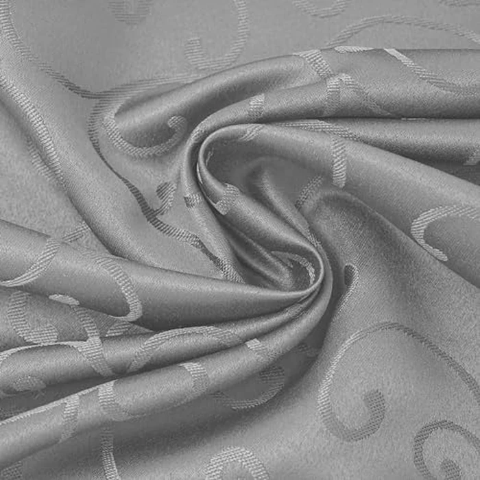 Marina Decoration Home Decor Jacquard Waterproof Thick Elegant Soft Premium Solid Damask Scroll Decorative Kitchen Table Cloth Liquid Repellent Stain Resistant Tablecloth, Silver Color Round 90 Inch by Marina Decoration - Image 8
