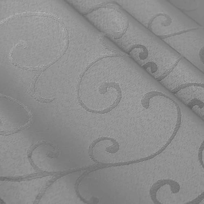 Marina Decoration Home Decor Jacquard Waterproof Thick Elegant Soft Premium Solid Damask Scroll Decorative Kitchen Table Cloth Liquid Repellent Stain Resistant Tablecloth, Silver Color Round 90 Inch by Marina Decoration - Image 9