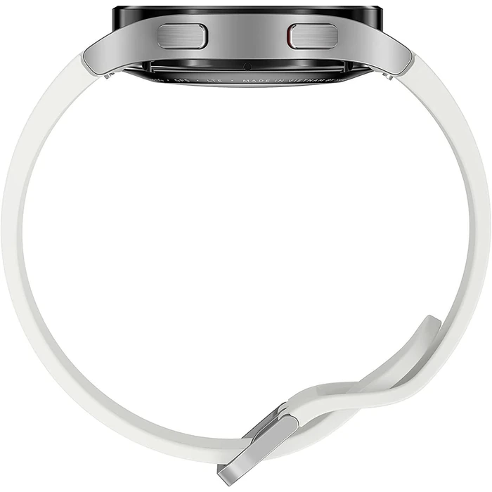 Samsung Galaxy Watch4 (Bluetooth) - 16GB - 40mm - Silver Aluminum Case with White Fluoroelastomer Sport Band by Samsung - Image 4