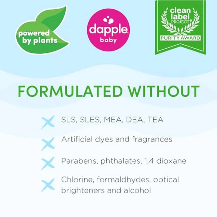 Dapple Baby Fragrance Free Bottle & Dish Soap - (3 Pack) 16.9 fl oz - Cleans Baby Bottles, Sippy Cups, Pacifiers, Breast Pumps, & More - Gently Removes Milk Film & Odors - Includes 1 Pump by Dapple - Image 8