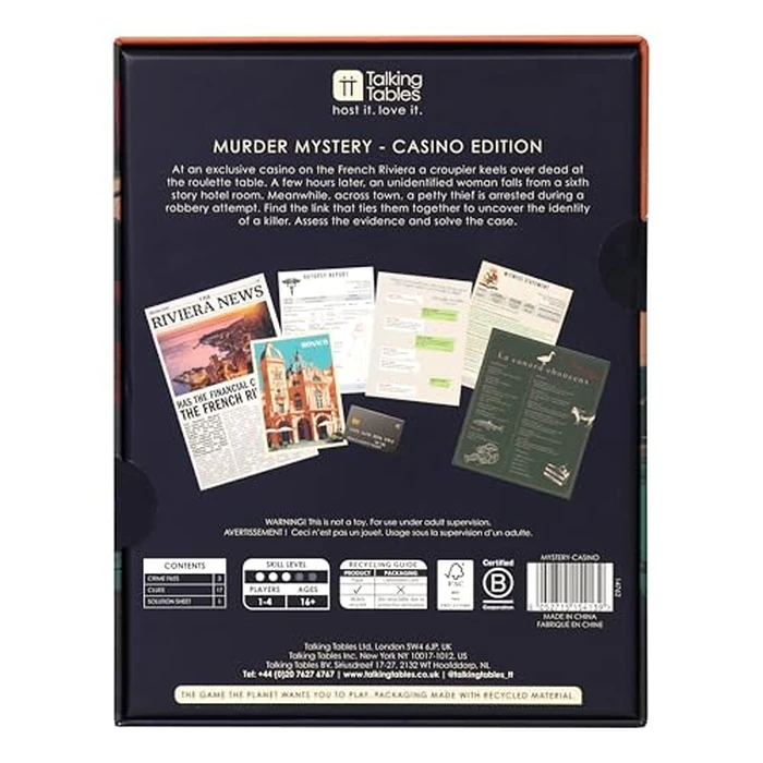 Talking Tables Murder Mystery at The Casino Game for Adults, Players 1+, 3 Murder Mystery Case File, Fun After Dinner Party, Ages 16+ by Talking Tables - Image 5