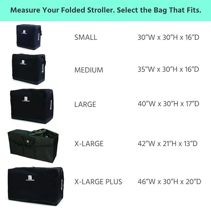 J.L. Childress Universal Stroller Travel Bag for Airplane - Fits Most Baby Strollers, Flying Essentials, Airport Accessories for Gate or Luggage Check, ID Card, AirTag Compatible - Large, Padded by J.L. Childress - Image 5