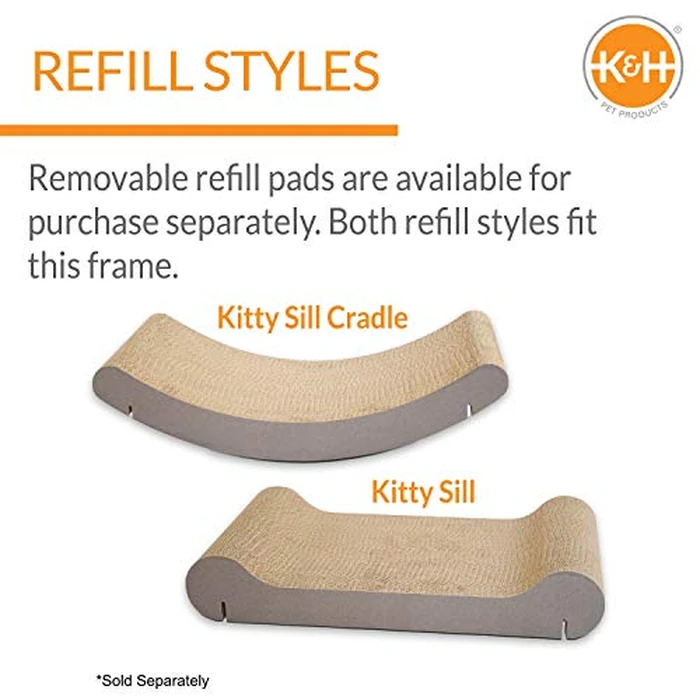K&H Pet Products EZ Mount Cat Window Perch Kitty Sill Scratcher Cradle, Sturdy Window Perch for Large Cats, Steel Frame Scratcher Hammock with Strong Suction Cups for Glass - 20 X 11in Cardboard by K&H - Image 5