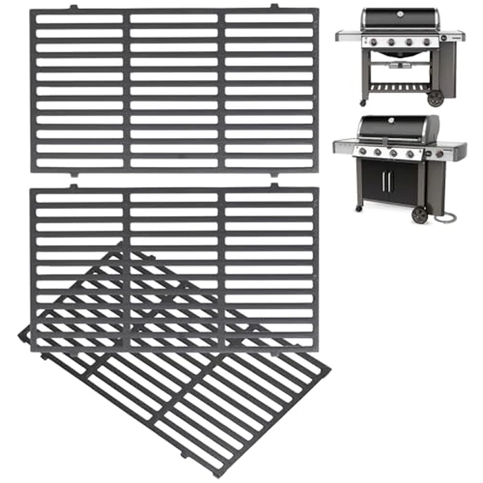 66097 Genesis II 400 Grill Grates for Weber Genesis GS4 II/LX 400 Series Grills Parts Genesis 2 E-410 S410 E-435 S-435 E-415 SE-410 LX S-440, 66089 Grates for Kitchen-aid 740-0781 Parts Cast Iron by DcYourHome - Image 1