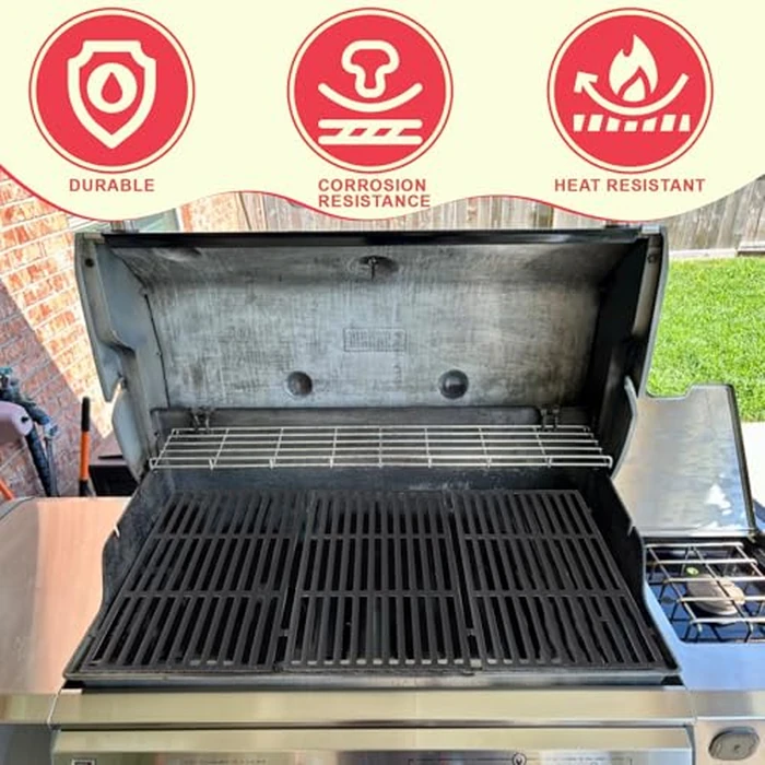 66097 Genesis II 400 Grill Grates for Weber Genesis GS4 II/LX 400 Series Grills Parts Genesis 2 E-410 S410 E-435 S-435 E-415 SE-410 LX S-440, 66089 Grates for Kitchen-aid 740-0781 Parts Cast Iron by DcYourHome - Image 2